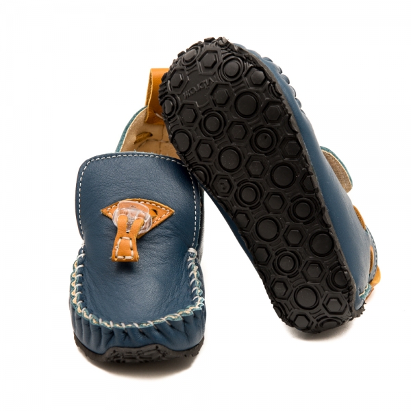 TIGER barefoot gyerekcipő Kék-világosbarna 2
